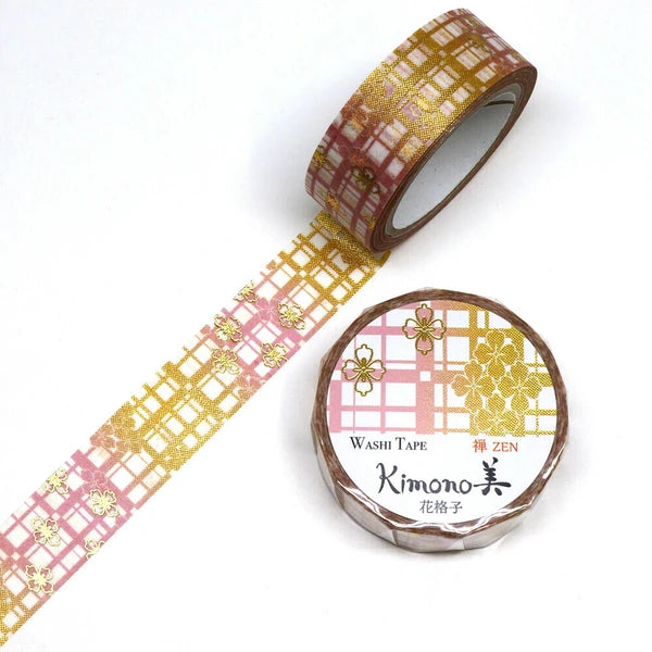 Kamiiso Sansyo Kimono Washi Tape: Hanakoshi