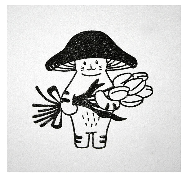 4legs Mushroom Cat Stamp: Thank You