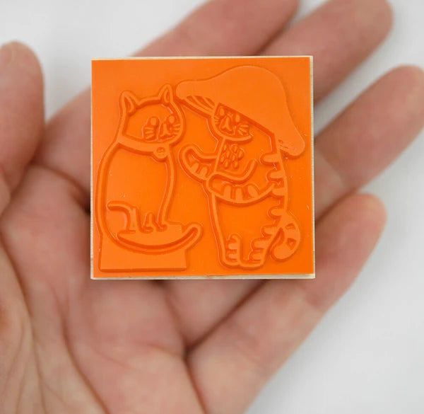 4leg Mushroom Cat Stamp: Not Good at Cat Language
