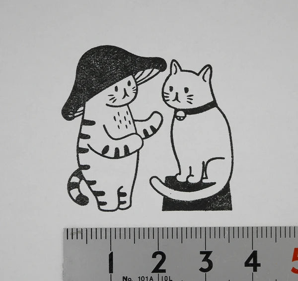 4leg Mushroom Cat Stamp: Not Good at Cat Language