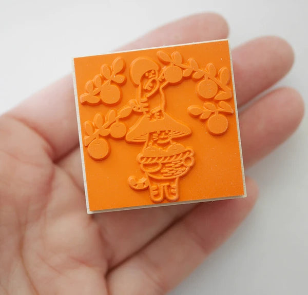 4legs Mushroom Cat Stamp: Apple Picking