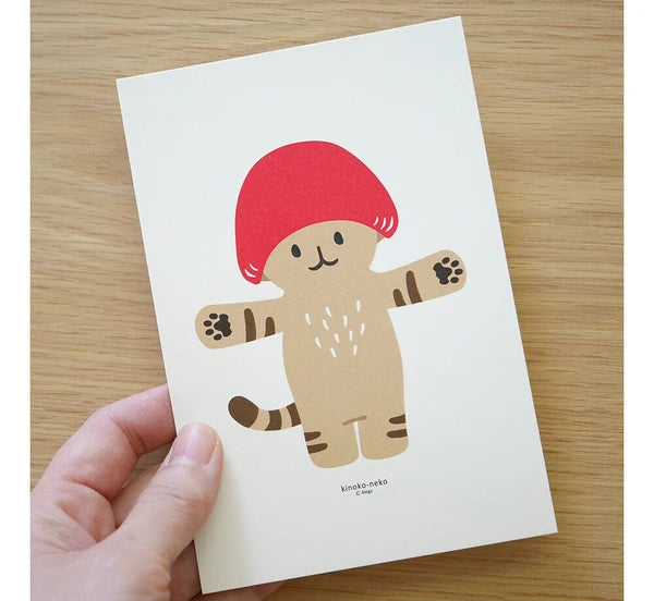 4legs Postcard: Bokino Mushroom Kitten