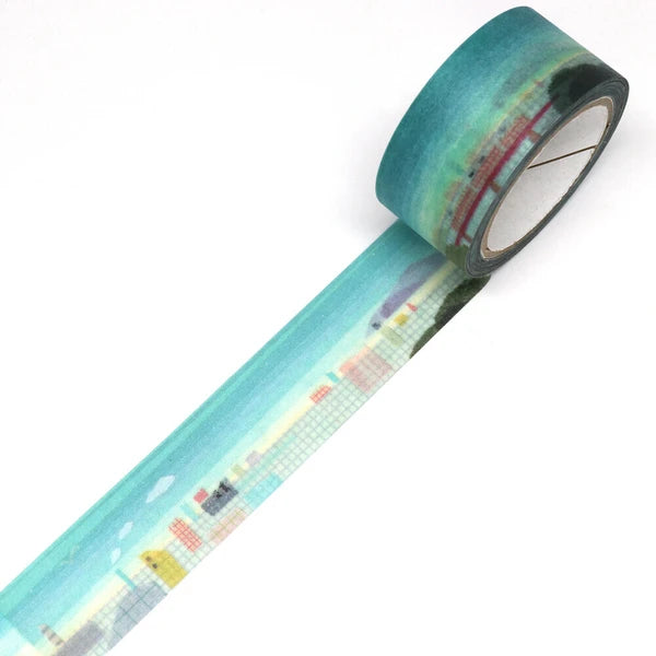 Kamiiso Sansyo x Miki Tamura Washi Tape: Blue Town