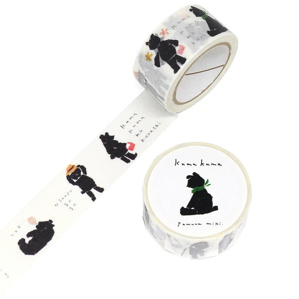 Kamiiso Sansyo x Miki Tamura Washi Tape: Kuma