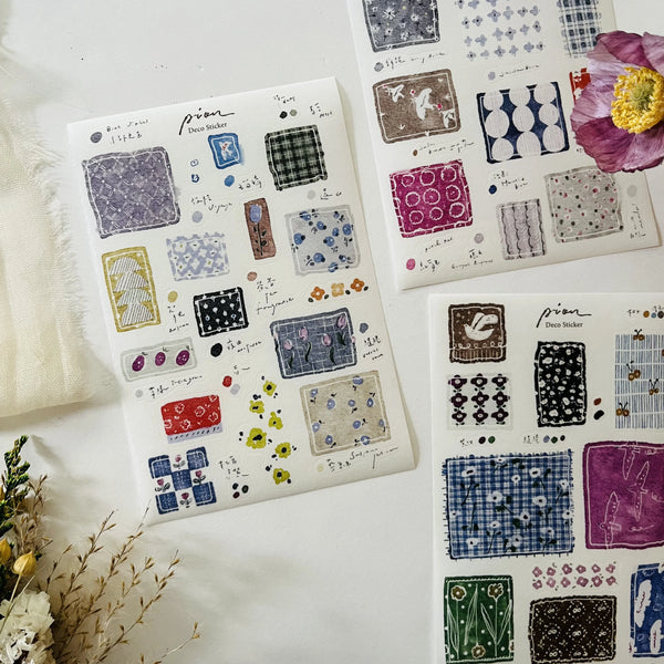 Pion 2015 Deco Sticker: Candy Paper (3 sheets)