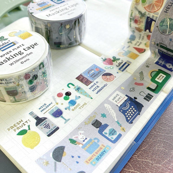 Papier Platz x eric  Gold Flake Infused Washi Tape: Small Things