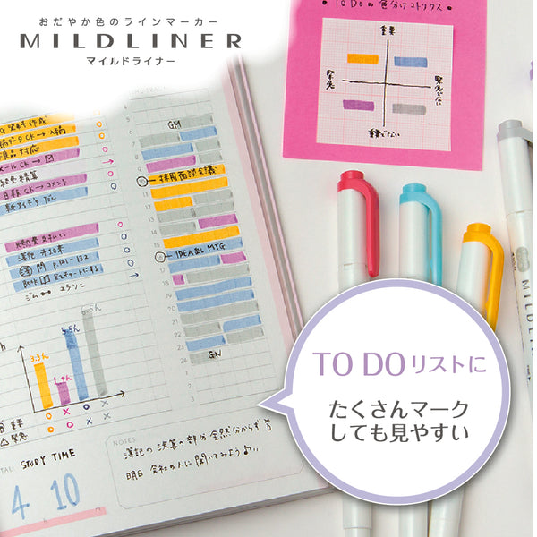 ZEBRA Marker/Highlighter Mild Liner ZEBRA Water-based 5-color sets