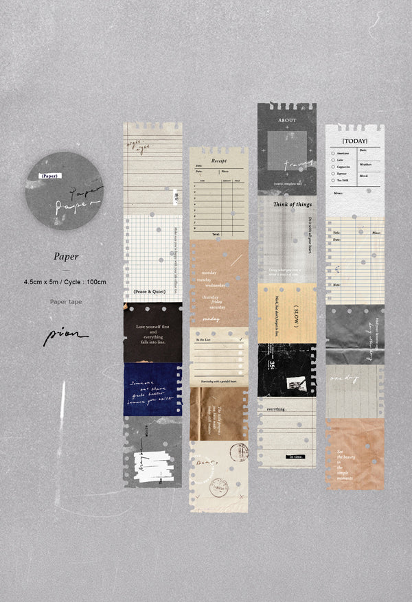 Pion 2015 Washi Tape: Paper (Die Cut)