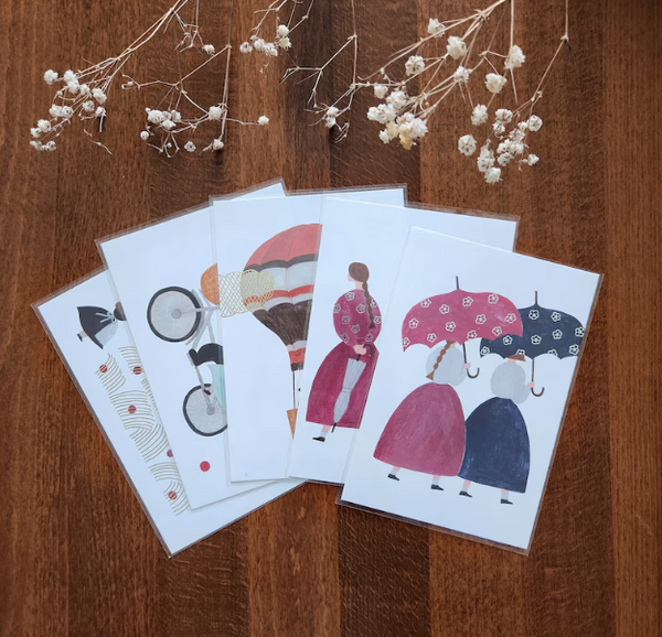 Cozyca x Necktie Foil-Stamped Postcard: Balloon