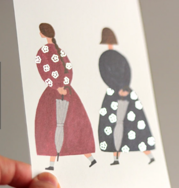 Cozyca x Necktie Foil-Stamped Postcard: About to Rain