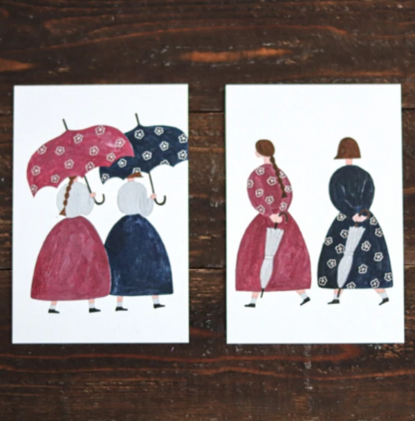 Cozyca x Necktie Foil-Stamped Postcard: About to Rain