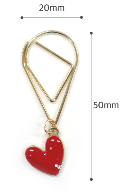 O-Check Design Book Clip: Heart
