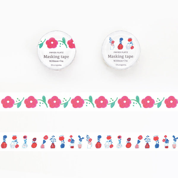 Papier Platz x Kurogoma Washi Tape: Vases