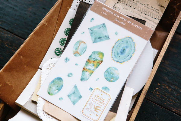 OURS Turquoise Blue Transfer Sticker