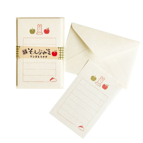 Furukawa Shiko Mini Letter Set: Rabbit with Apples