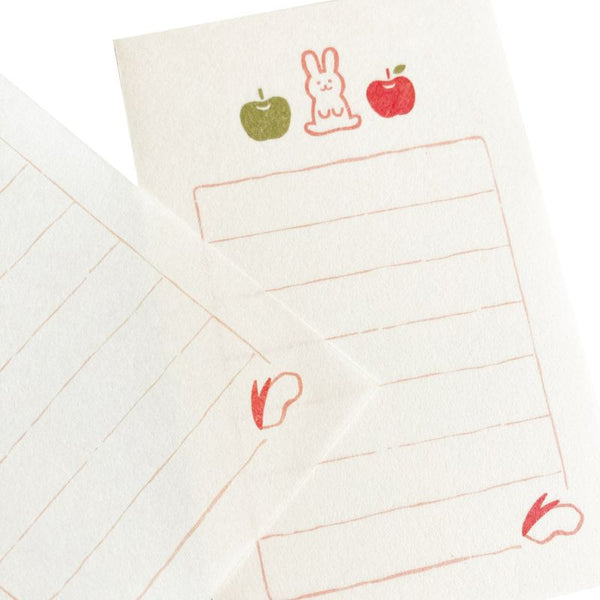 Furukawa Shiko Mini Letter Set: Rabbit with Apples