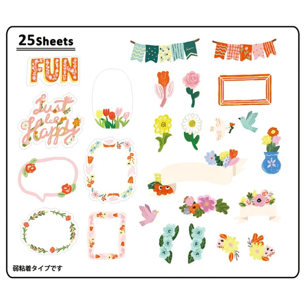 Greeting Life Flakey Stickers: Flowers
