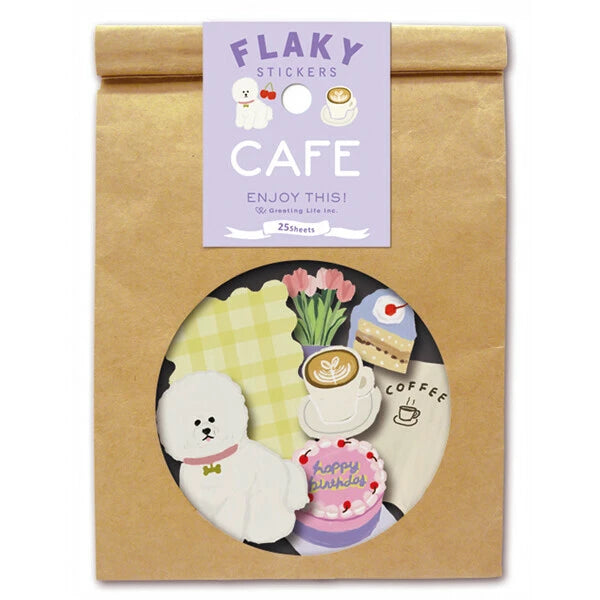 Greeting Life Flakey Stickers: Cafe