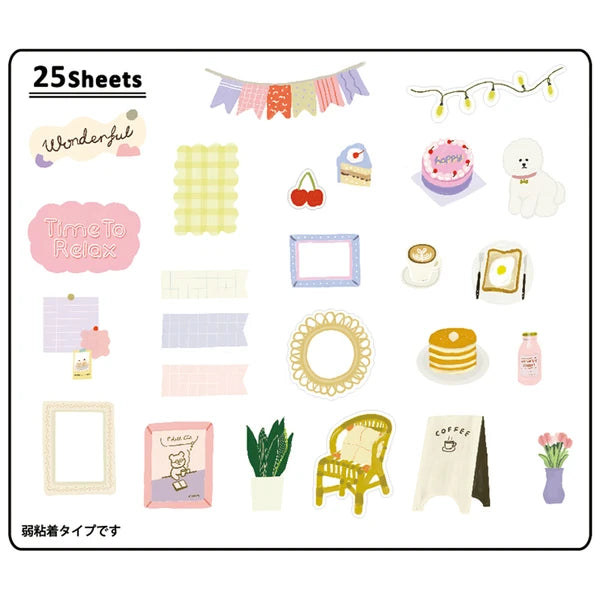 Greeting Life Flakey Stickers: Cafe