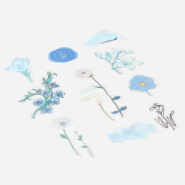 BGM Deco Sticker Flower Clear sticker: Blossom Blue