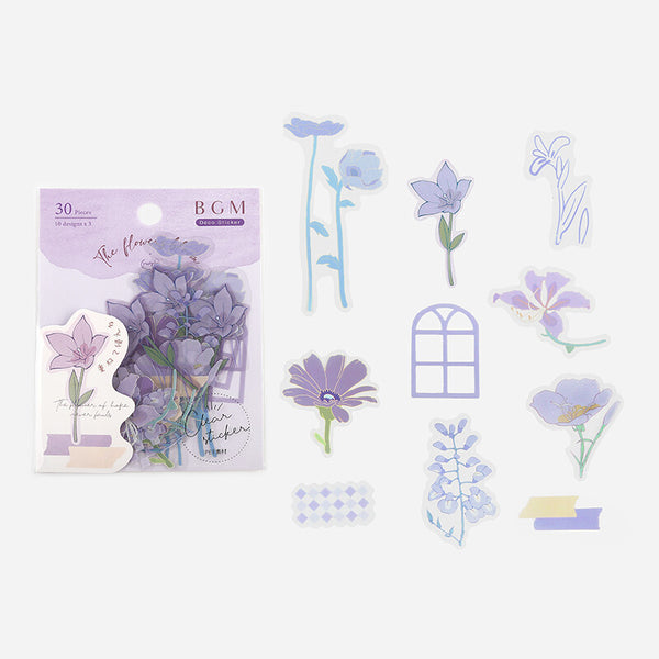 BGM Deco Sticker Flower Clear sticker: Blossom Purple