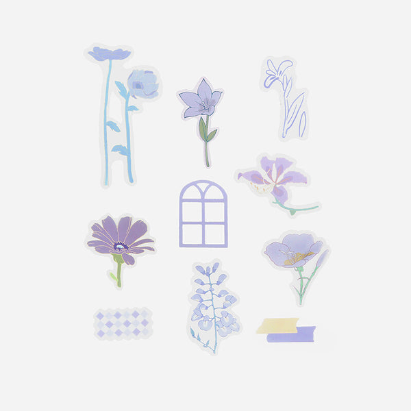 BGM Deco Sticker Flower Clear sticker: Blossom Purple
