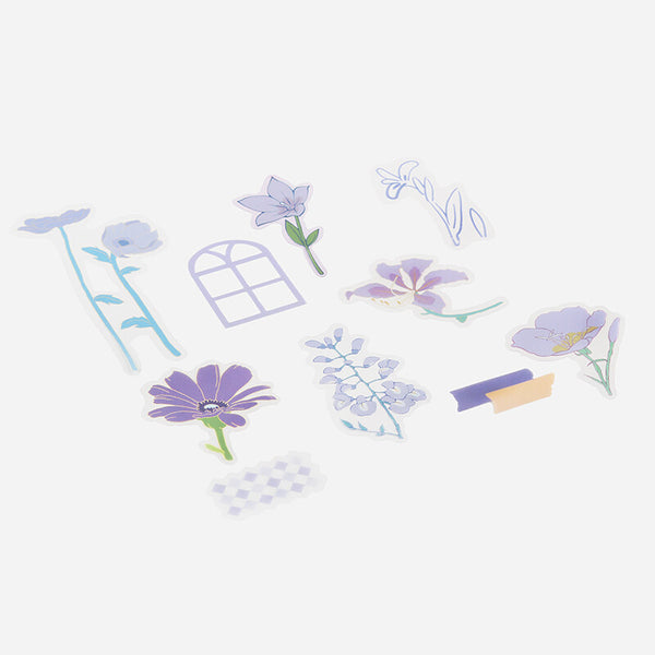 BGM Deco Sticker Flower Clear sticker: Blossom Purple