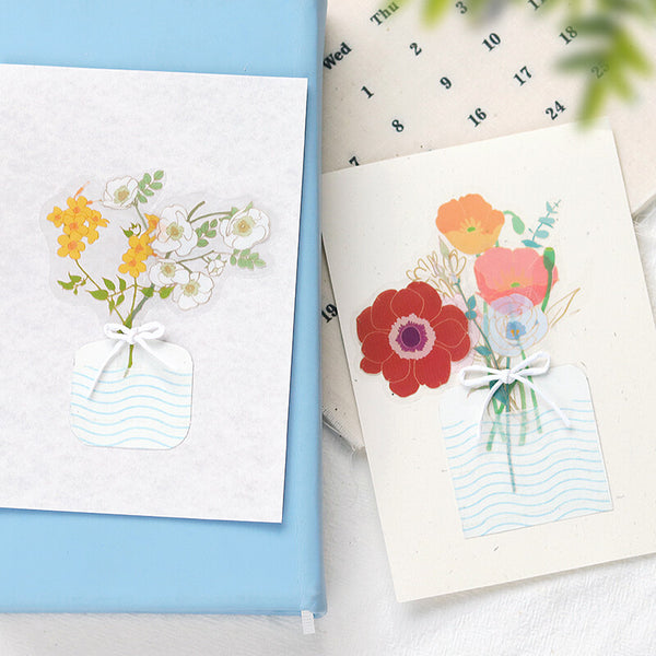BGM Deco Sticker Flower Clear sticker: Blossom Green