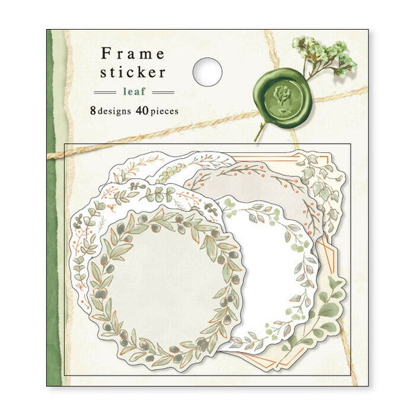 Mind Wave Frame Sticker:  Leaf