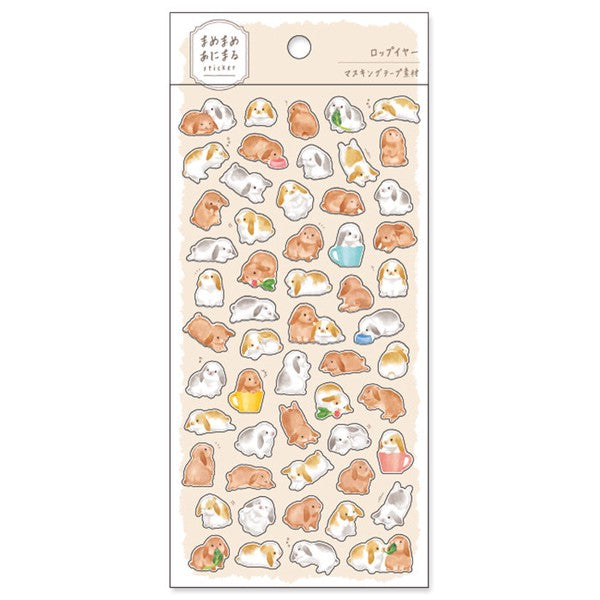 Mind Wave Mame-Mame Animal Sticker: Lop-Eared Bunny