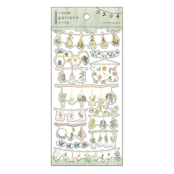 Mind Wave Room Garland Sticker: Interior Green