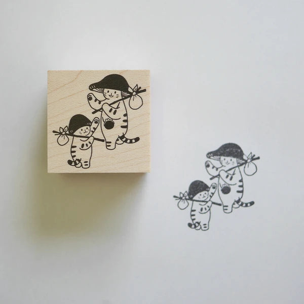 4leg Mushroom Cat Stamp: See You Soon!