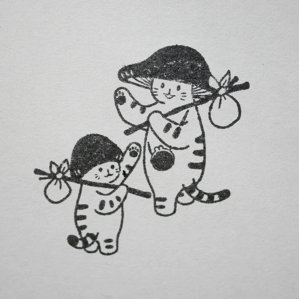 4leg Mushroom Cat Stamp: See You Soon!