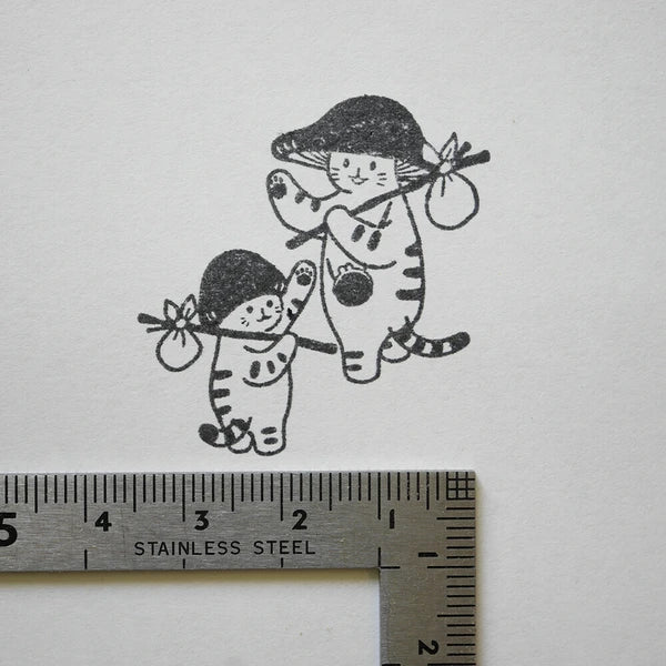 4leg Mushroom Cat Stamp: See You Soon!