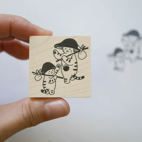 4leg Mushroom Cat Stamp: See You Soon!