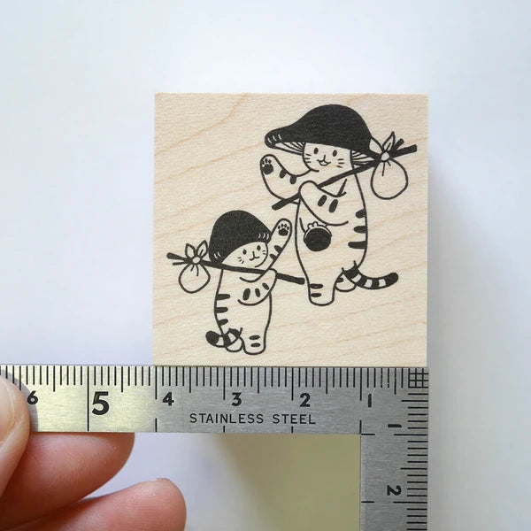 4leg Mushroom Cat Stamp: See You Soon!