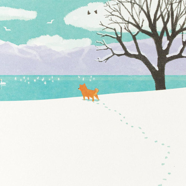Ryuki Fukao Postcard: Winter and Grass
