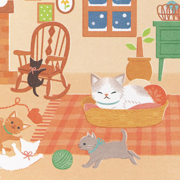 Kazuemon Postcard: Winter Cat