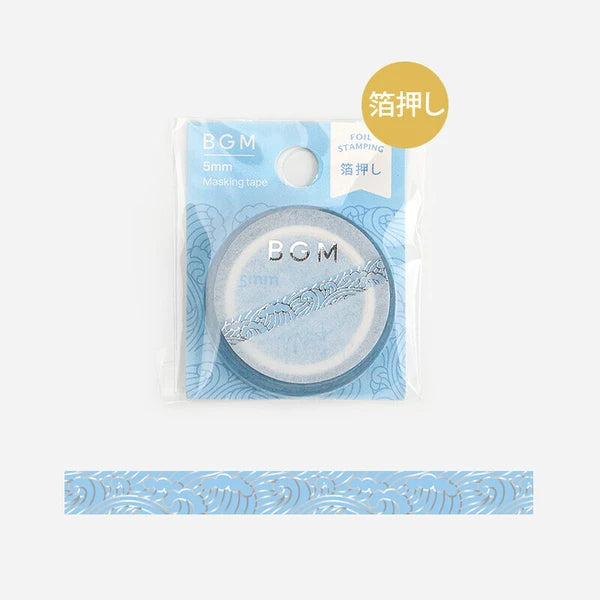 BGM Life Washi Tape: Blue Sea Wave