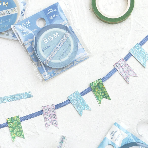 BGM Life Washi Tape: Blue Sea Wave
