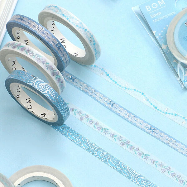 BGM Life Washi Tape: Blue Lace