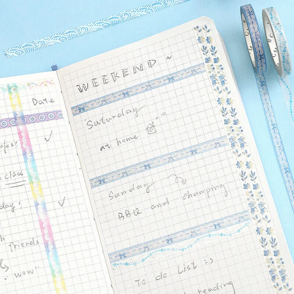 BGM Life Washi Tape: Blue Lace