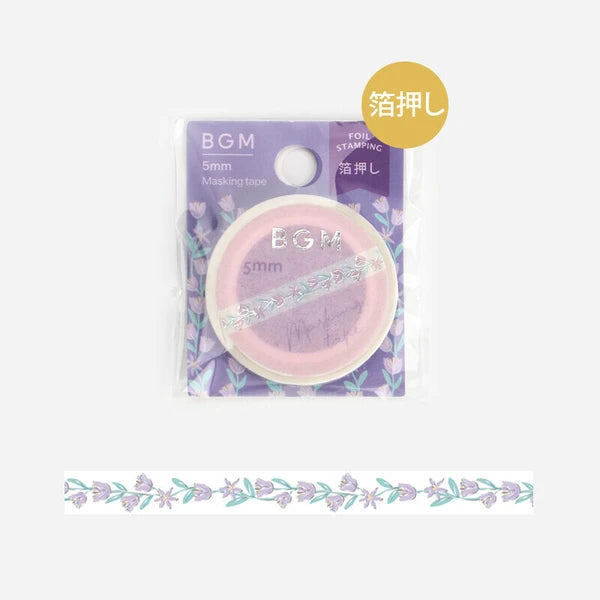 BGM Life Washi Tape: Purple Flower