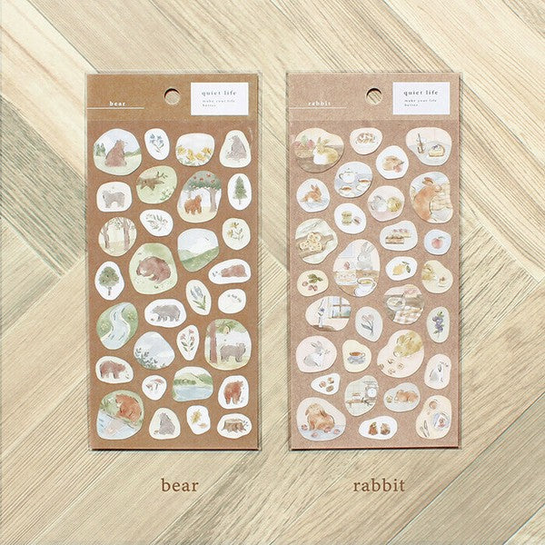 Mind Wave Quiet Life Stickers: Bear