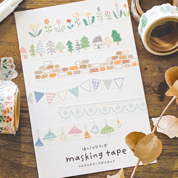 Mind Wave Hokkori Series Die-Cut Washi Tape : Hana