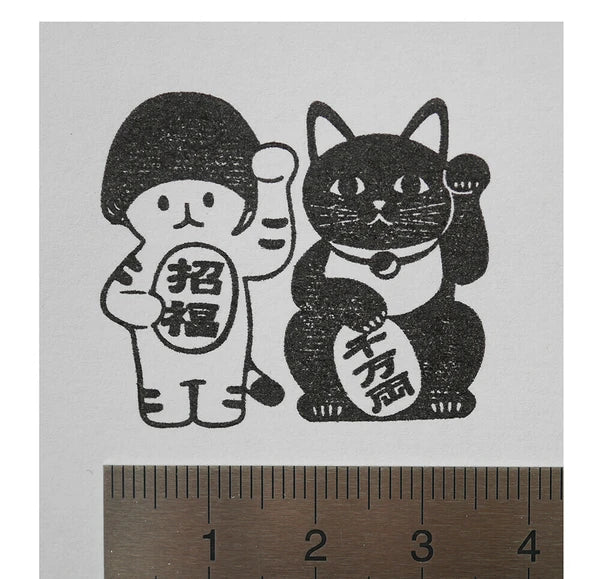 4legs Mushroom Cat Stamp: Manekineko