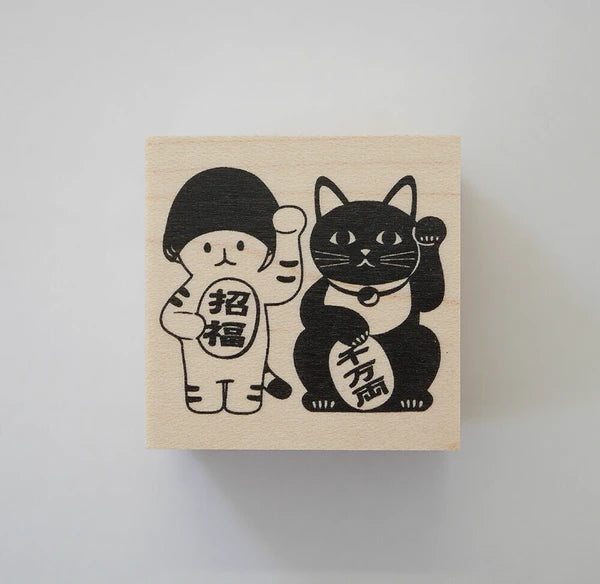 4legs Mushroom Cat Stamp: Manekineko