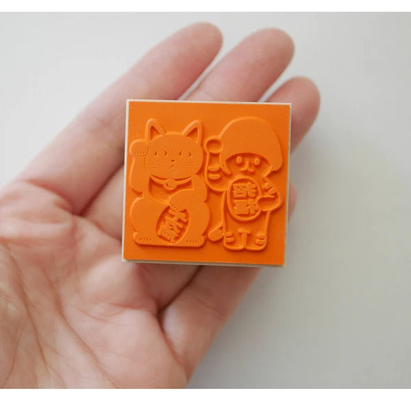 4legs Mushroom Cat Stamp: Manekineko