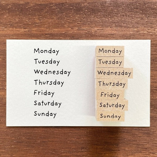 Stamp Marche: Days of Week (Set of 7)