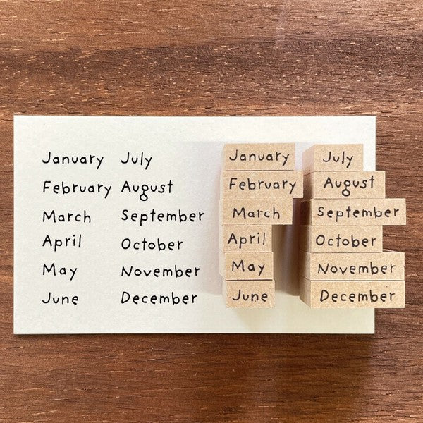 Stamp Marche: Months (Set of 12)
